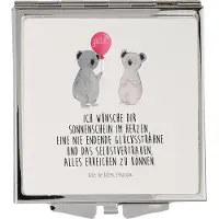 Mr. & Mrs. Panda Kosmetikspiegel Koala Luftballon - Weiß - Geschenk, Taschenspiegel, Handspiegel, Schminkspiegel klein, Party, Frauen Spiegel, Geburtstag