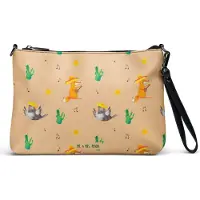 Mr. & Mrs. Panda Damentasche Rabe Sombrero - Beige - Geschenk, Elster, Vögel, Clutch, Umhängetasche Damen, Motivation, Vogel, Tasche, kleine, Spruch Positiv, Handtasche