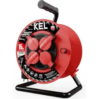 Enzo Kabelhaspel H05 3x1,5qmm 15m rood IP44 - 1167280