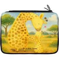 Mr. & Mrs. Panda Etui Giraffe Kind Design - Weiß - Geschenk, Schulmäppchen, Mutter, Bleistiftetui, Tochter, Schlampermäppchen, Federtasche, Sohn, Afrika, Lieblingsmensch