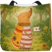 Mr. & Mrs. Panda Reisetasche Nachtfalter Fähnchen Design - Weiß - Geschenk, Süß, Spruch Witzig, Niedlich, Lustige Sprüche, Käfer, Lustig, Einkaufstasche, Strandtasche