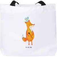 Mr. & Mrs. Panda Einkaufstasche Fuchs Koch - Weiß - Geschenk, Spruch Lustig, Bäcker, Tote Bag, Hungrig, Kochlöffel, Laptoptasche, Strandtasche, Chefkoch, Tasche