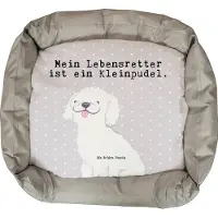 Mr. & Mrs. Panda Hundekörbchen Kleinpudel Lebensretter - Grau Pastell - Geschenk, Weihnachten, Hund, Valentinstag, Ostern, Pudel, Muttertag, Tierliebhaber