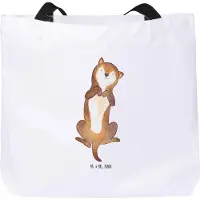 Mr. & Mrs. Panda Tote Bag Hund Streicheln - Weiß - Geschenk, Laptoptasche, Strandtasche, Hunde, Sprüche, Tasche, Bauch, Reisetasche, Kraulen, Beutel, Süß