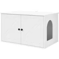 vidaXL Katzenhaus Weiß 85 x 55 x 50,5 cm Holzwerkstoff