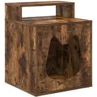 vidaXL Katzenhaus Räuchereiche 42,5 x 40 x 53,5 cm Holzwerkstoff