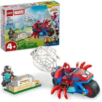 LEGO Marvel Spidey und seine außergewöhnlichen Freunde Spidey auf dem Motorrad gegen Rhino, Superhelden Abenteuer Set für Kinder ab 4 Jahren