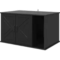 Yiwydaa Katzenhaus Schwarz 85 x 55 x 50,5 cm Holzwerkstoff