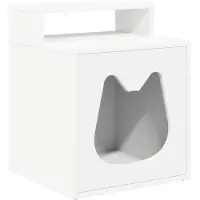 vidaXL Katzenhaus Weiß 42,5 x 40 x 53,5 cm Holzwerkstoff