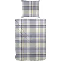 Hahn Textilien Hahn Flanell Bettwäsche 155x220 cm + 80x80 cm Grau