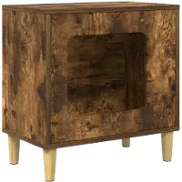 vidaXL Katzenhaus Räuchereiche 51 x 30 x 52 cm Holzwerkstoff
