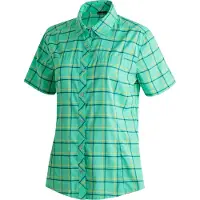 Maier Sports Kendra Short Sleeve Women green check (M20412) 34