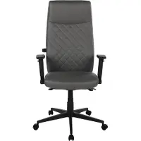 Duo Collection Bürostuhl >Homepro< Rautensteppung, dunkelgrau, Mikrofaser - 70x120x70cm (BxHxT)
