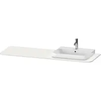 Duravit Happy D.2 Plus Konsole, 1600x550 mm, 1 Auschnitt rechts, für den Waschtischunterbau HP4944, HP4963, HP4973, HP031HR3939, Farbe: Nordic Weiß Seidenmatt Lack