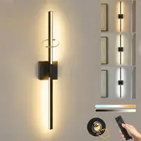 Lapalife LED Wandleuchte Wiederaufladbar Innen Modern Dimmbar 3 Farbtemperaturen Drehbar Akku Kabellose Wandlampe mit Fernbedienung, 80cm