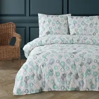 Buymax Bettwäsche Bettbezug 155x220 cm 4 teilig (2x Bettwäscheset + 2x Kissenbezug 80x80 cm) Deckenbezug Set 80% Baumwolle, 20% Polyester Reissverschluss