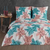 Buymax Bettwäsche Bettbezug 200x200 cm, Kopfkissenbezug 80x80 cm 3 teilig Deckenbezug Set aus 100% Baumwolle Renforce mit Reissverschluss