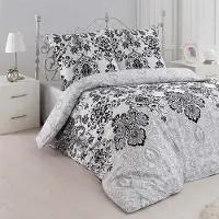 Buymax Bettwäsche Bettbezug 155x220 cm 4 teilig (2x Bettwäscheset + 2x Kissenbezug 80x80 cm) Deckenbezug Set 100% Baumwolle Renforce Reissverschluss