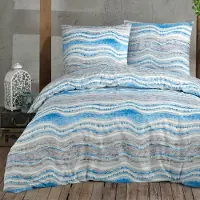 Buymax Renforce Bettwäsche 155x220 cm aus 100% Baumwolle 4 teilig mit Reissverschluss (2x Bettbezug, 2x Kopfkissenbezug 80x80 cm), Deckenbezug Set