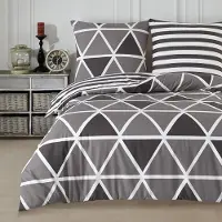 Buymax Bettwäsche Bettbezug 200x220 cm 3 teilig (1x Bettwäscheset + 2x Kissenbezug 80x80 cm) Deckenbezug Set 100% Baumwolle Renforce Reissverschluss