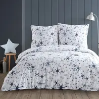 Buymax Bettwäsche Bettbezug 155x220 cm 4 teilig (2x Bettwäscheset + 2x Kissenbezug 80x80 cm) Deckenbezug Set 100% Baumwolle Renforce Reissverschluss