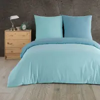 Buymax Bettwäsche Bettbezug 200x220 cm, Kopfkissenbezug 80x80 cm 3 teilig Deckenbezug Set aus 100% Baumwolle Renforce mit Reissverschluss