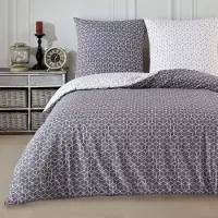 Buymax Bettwäsche Bettbezug 155x220 cm 4 teilig (2x Bettwäscheset + 2x Kissenbezug 80x80 cm) Deckenbezug Set 100% Baumwolle Renforce Reissverschluss