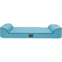 Sellbee Hundebett Haustierbett Hundeliegen Kissen Liegen Hundekissen Bett Hundekorb Tierbett Weich Hundematratze Hundesofa Matratze - Elegant - 100 x 64 cm [Größe: XL] - Blau