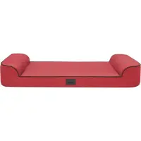 Sellbee Hundebett Haustierbett Hundeliegen Kissen Liegen Hundekissen Bett Hundekorb Tierbett Weich Hundematratze Hundesofa Matratze - Elegant - 100 x 64 cm [Größe: XL] - Rot