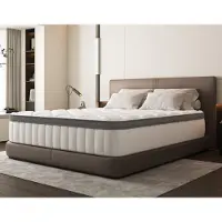 Hiazurm Matratze 90x200, 25cm,7-Zonen Federkernmatratze mit Spannbettlaken, Höhe 25cm, Taschenfederkernmatratze, Premium Taschenfederkern,H3