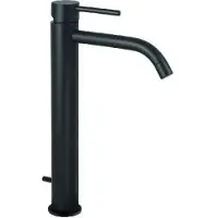 Paffoni Light - Waschtischarmatur mit Ablaufgarnitur, schwarz matt LIG085NO