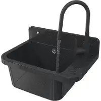 Granitan - Waschbecken - Spülbecken 50x34 cm - Schwarz - mit Armatur GRADO und Siphon - PARON