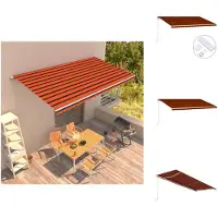 vidaXL Automatisch Einziehbare Markise 600×300 cm Orange und Braun - Markisen