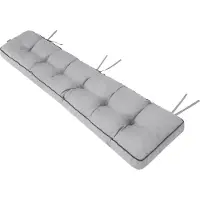 Hobbygarden Gartenbank-Auflage "Etna" 180×40 cm – 8 cm dick, Oxford-Gewebe, wasserabweisend, mit Befestigungsbändern |