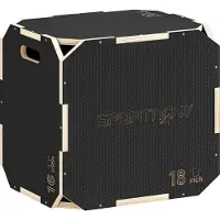 SPORTNOW 3 in 1 Plyo Box, Sprungbox, eckenfreie Plyometric Plattform mit Griff