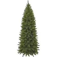 Triumph tree Bristlecone Fir Pilar – Schmaler Weihnachtsbaum für kleine Räume – Weihnachtsdekoration mit üppiger Ausstrahlung – Kunstbaum mit 752 Tannenzweigen – H 230 x Ø 94 cm – Grün