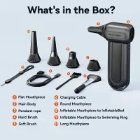 StarTech.com Schnurloser Luftstaubbläser - Modell DF100 - 150000 U/min Motor - 3-stufig einstellbar - Mit Akku - Tragbar für Auto, Haushalt und Outdoor