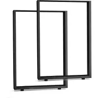 Blumfeldt UrbanFodge U-Tischbeine – Quadratische Stahlkonstruktion, Mattschwarz, 50 x 12 x 72 cm, Belastbar bis 200 kg, DIY-Projekte, Tischbeine Metall Schwarz, Einfache Montage