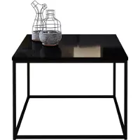 Mirjan 24 Cubo, Stilvoll Kaffeetisch, Design Tisch, Wohnzimmer, Loft Stil (Farbe: Schwarz Matt / Schwarz Hochglanz)