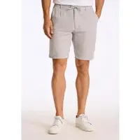 Lindbergh Shorts , Herren, Gr. XL, N-Gr, grau, Web, Obermaterial: 55% Baumwolle, 45% Leinen, regular fit kniefrei, Hosen Shorts, Sommerhose mit Taschen