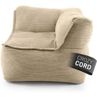 Lumaland Sitzsack Sofa Eckteil modular kombinierbar Indoor Beanbag Sitzgruppe - Sitzkissen, Relax-Sitz, Lounge-Sitz für gemütliche Sitzplätze zu Hause
