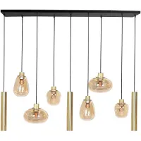 Steinhauer Hängeleuchte Reflexion, Metall, Glas, 9-flammig, messing