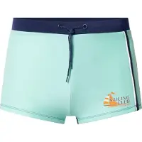 Babista Badeshorts "Badehose MARISO", Herren, Gr. 3XL, weit, grün (mint dunkelblau), Obermaterial: 80% Polyamid ECONYL PA ECONYL. 20% Elasthan EL., Badehosen Badeshorts