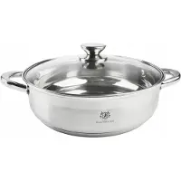 Karl Hausmann Großer Kochtopf 5,2L Ø28cm mit Glasdeckel – Edelstahl Topf Induktion & Gas geeignet, 5-Schicht-Boden, spülmaschinenfest,