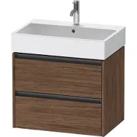Duravit Ketho.2 Waschtischunterbau wandhängend, 2 Schubkästen, 684x440x460mm, für Vero Air 235070, K25276021210000, Farbe: Nussbaum Dunkel Dekor