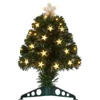 Luca Lighting Mercury Künstlicher Weihnachtsbaum mit Fibre Optic Beleuchtung - H45 cm - Grün