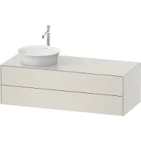 Duravit Waschtischunterschrank White Tulip 130x55cm, 2 La, 1 Pl, B l, No we s-matt