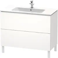 Duravit L-Cube Waschtischunterbau stehend, 2 Auszüge, 1020x704x481mm, LC662701818, Farbe: Weiß Matt Dekor