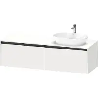 Duravit Waschtischunterschrank Ketho.2 160x55cm, B re, we. ma, 2 Ausz., wandhängend