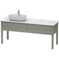 Duravit Luv Waschtischunterbau stehend, 1733 x 570 mm, 2 Auszüge, LU9563L9292, Farbe: Steingrau Seidenmatt Lack